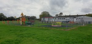 The playground with the pavilion/Cressing Sports & Social Club in the background.