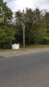 Cressing sign by garden centre DURING