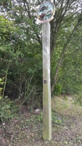 Cressing village sign by garden centre AFTER
